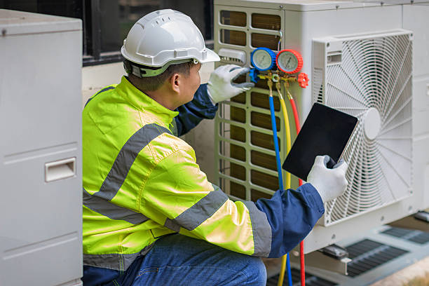 Professional Hvac technician working in Orchard, TX